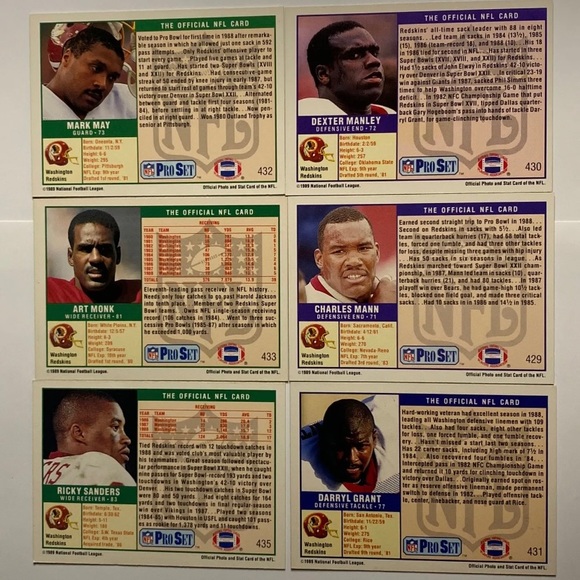 Vintage 1989 Pro Set Football Cards Lot of 134 Cards - Picture 12 of 12